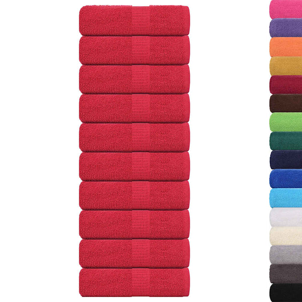 Gästetücher FROGN 10 Stk. Rot 30x50 cm 360 g/m²