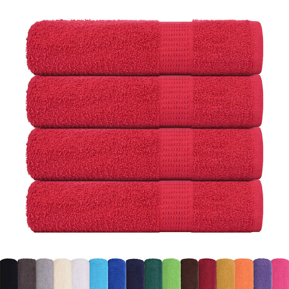 Badetücher FROGN 4 Stk. Rot 100x150 cm 360 g/m²