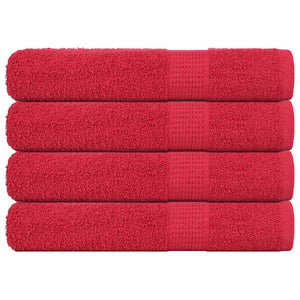 Saunatücher FROGN 4 Stk. Rot 80x200 cm 360 g/m²