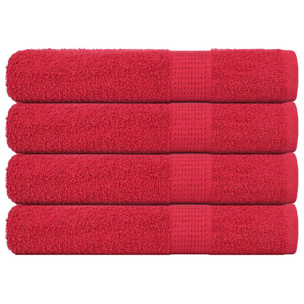 Saunatücher FROGN 4 Stk. Rot 80x200 cm 360 g/m²