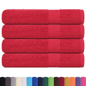 Saunatücher FROGN 4 Stk. Rot 80x200 cm 360 g/m²