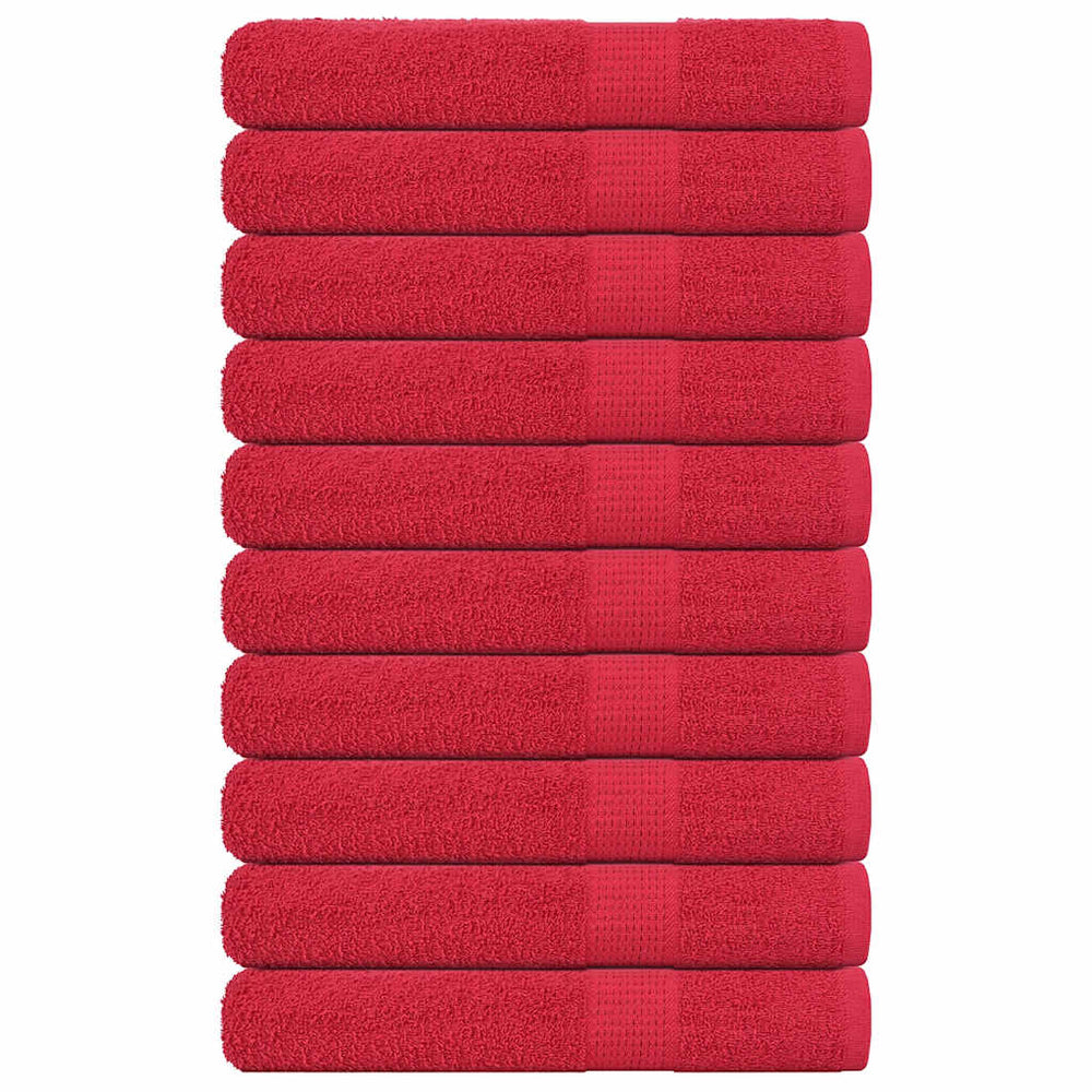 Saunatücher FROGN 10 Stk. Rot 80x200 cm 360 g/m²
