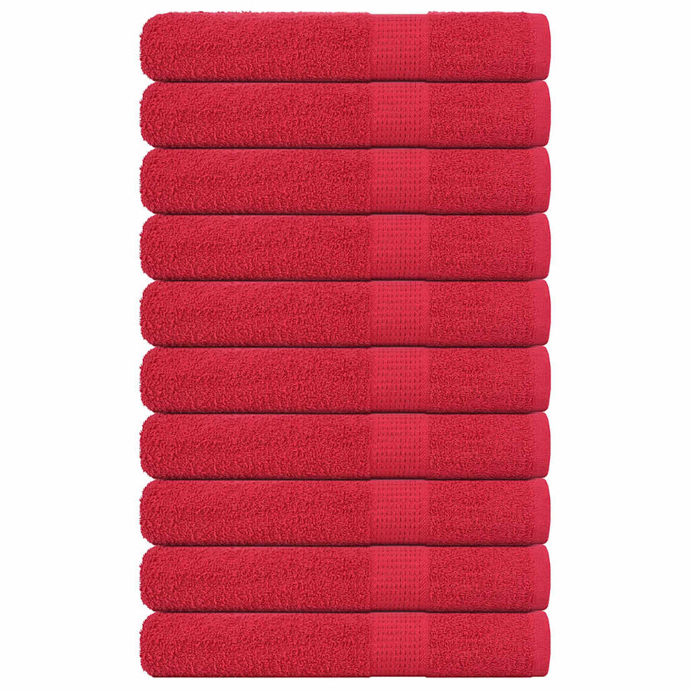 Handtücher FROGN 10 Stk. Rot 100x200 cm 360 g/m²
