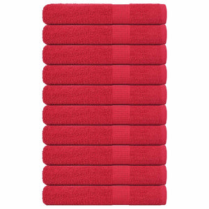 Handtücher FROGN 10 Stk. Rot 100x200 cm 360 g/m²