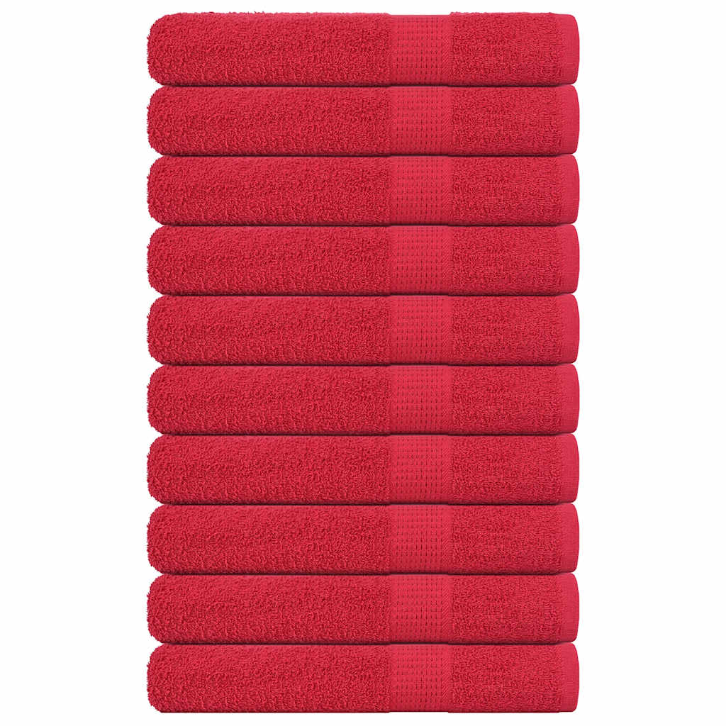 Handtücher FROGN 10 Stk. Rot 100x200 cm 360 g/m²