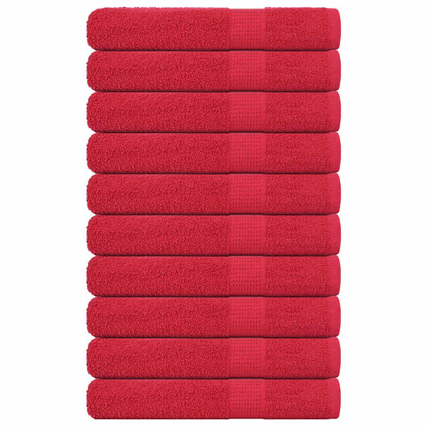 Handtücher FROGN 10 Stk. Rot 100x200 cm 360 g/m²