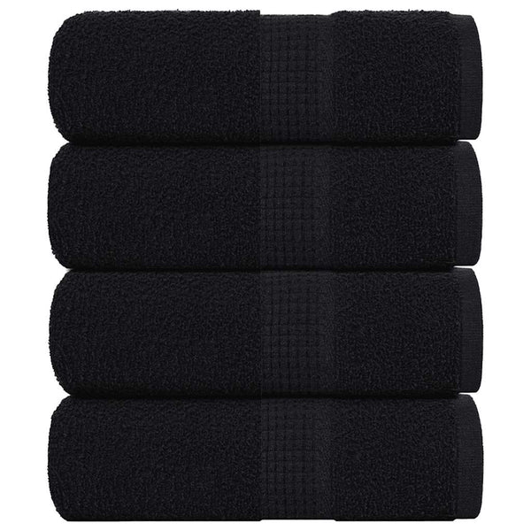 Waschtücher FROGN 4 Stk. Schwarz 30x30 cm 360 g/m²