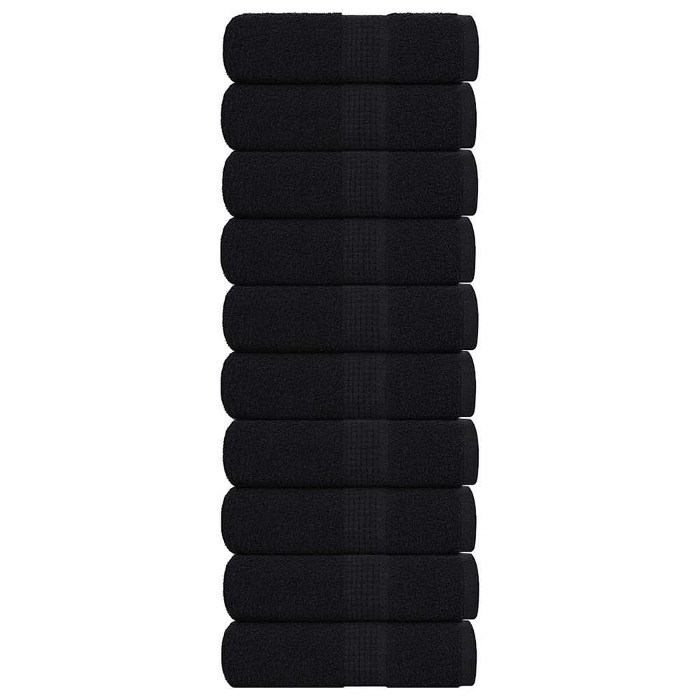 Waschtücher FROGN 10 Stk. Schwarz 30x30 cm 360 g/m²