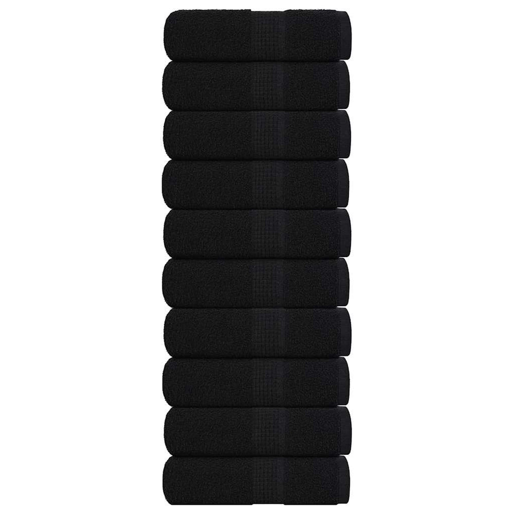 Gästetücher FROGN 10 Stk. Schwarz 30x50 cm 360 g/m²