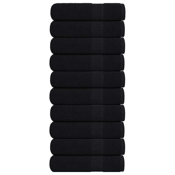 Handtücher FROGN 10 Stk. Schwarz 50x100 cm 360 g/m²