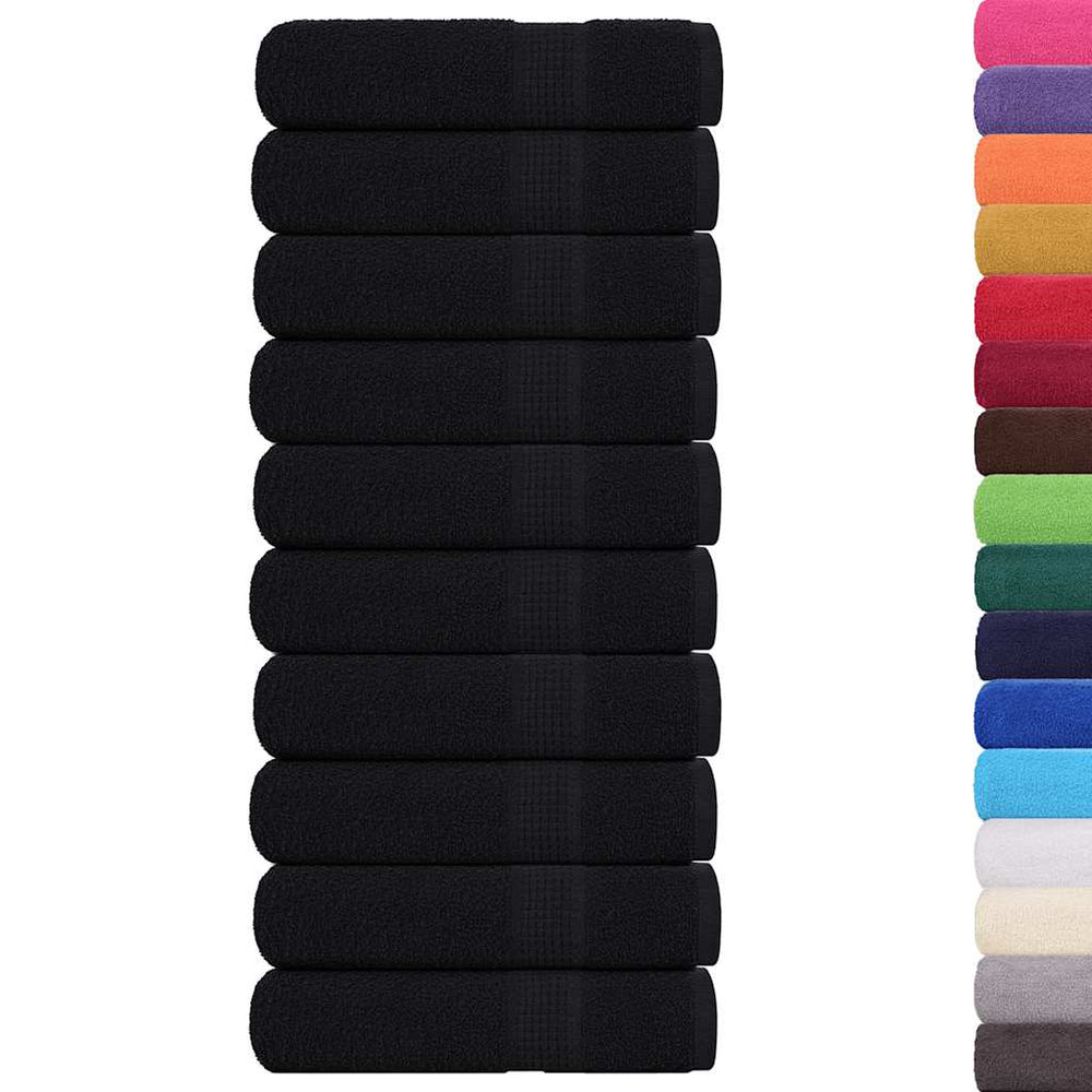 Duschtücher FROGN 10 Stk. Schwarz 70x140 cm 360 g/m²