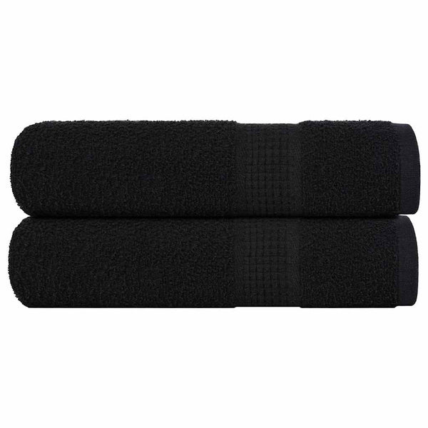 Badetücher FROGN 2 Stk. Schwarz 100x150 cm 360 g/m²