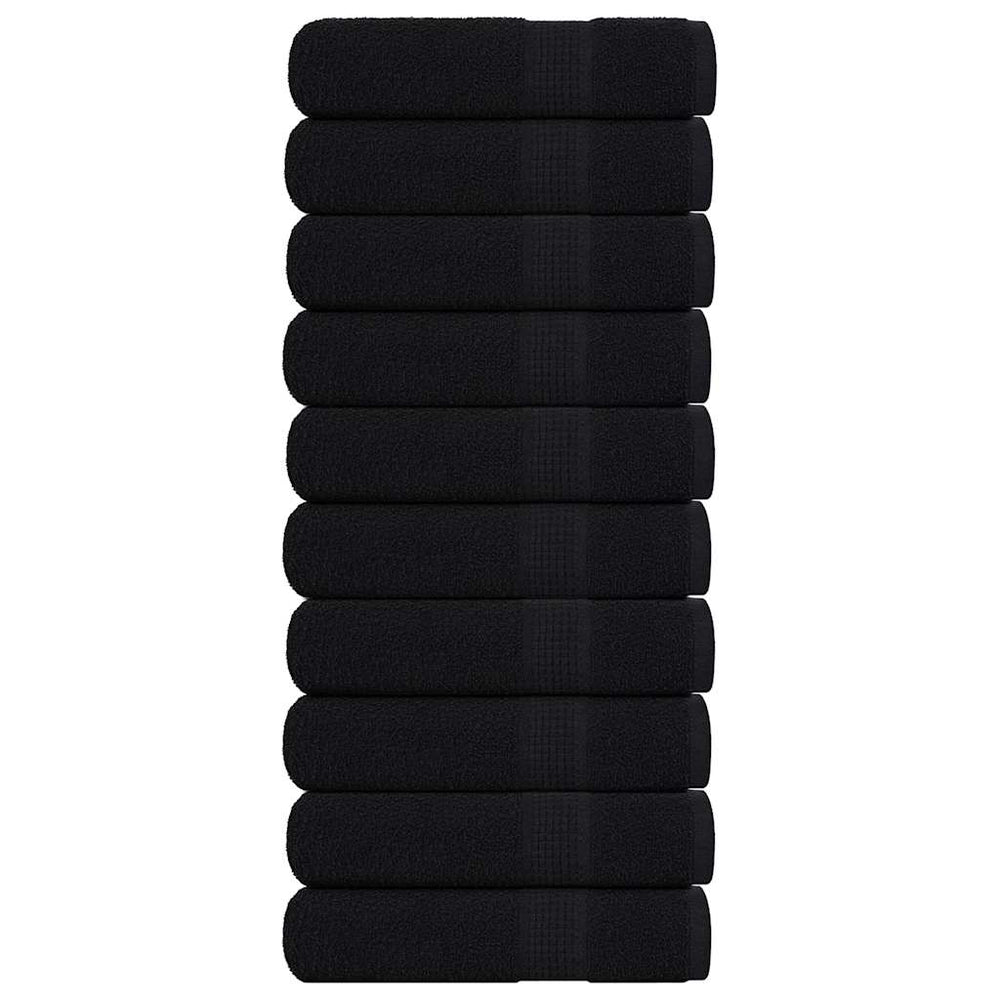 Badetücher FROGN 10 Stk. Schwarz 100x150 cm 360 g/m²
