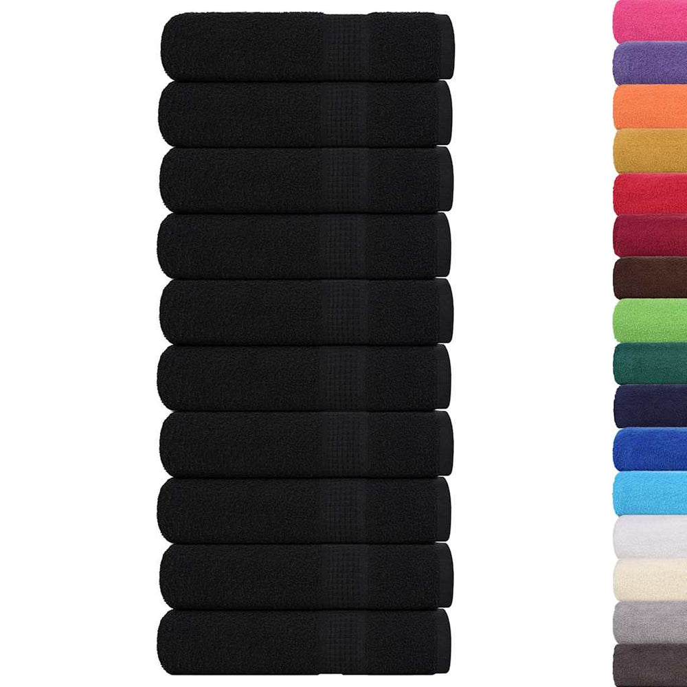 Badetücher FROGN 10 Stk. Schwarz 100x150 cm 360 g/m²