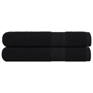 Saunatücher FROGN 2 Stk. Schwarz 80x200 cm 360 g/m²