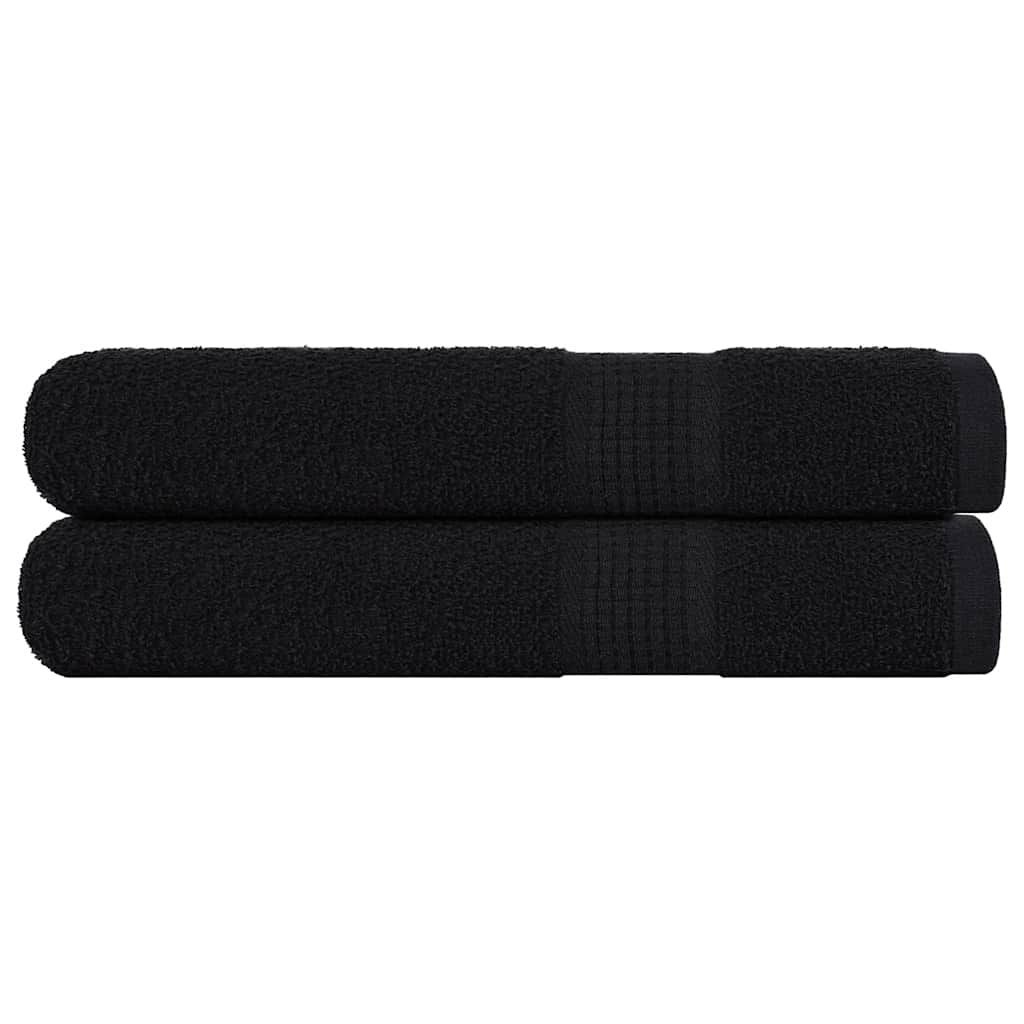 Saunatücher FROGN 2 Stk. Schwarz 80x200 cm 360 g/m²