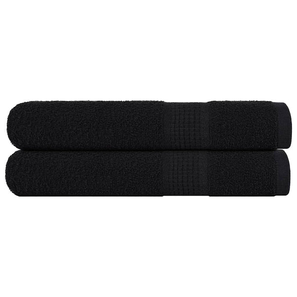 Saunatücher FROGN 2 Stk. Schwarz 80x200 cm 360 g/m²