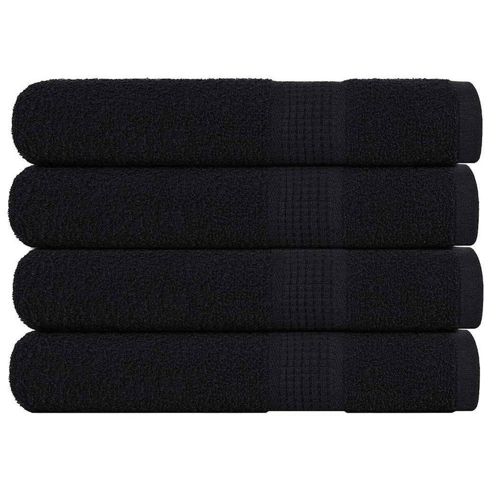 Saunatücher FROGN 4 Stk. Schwarz 80x200 cm 360 g/m²