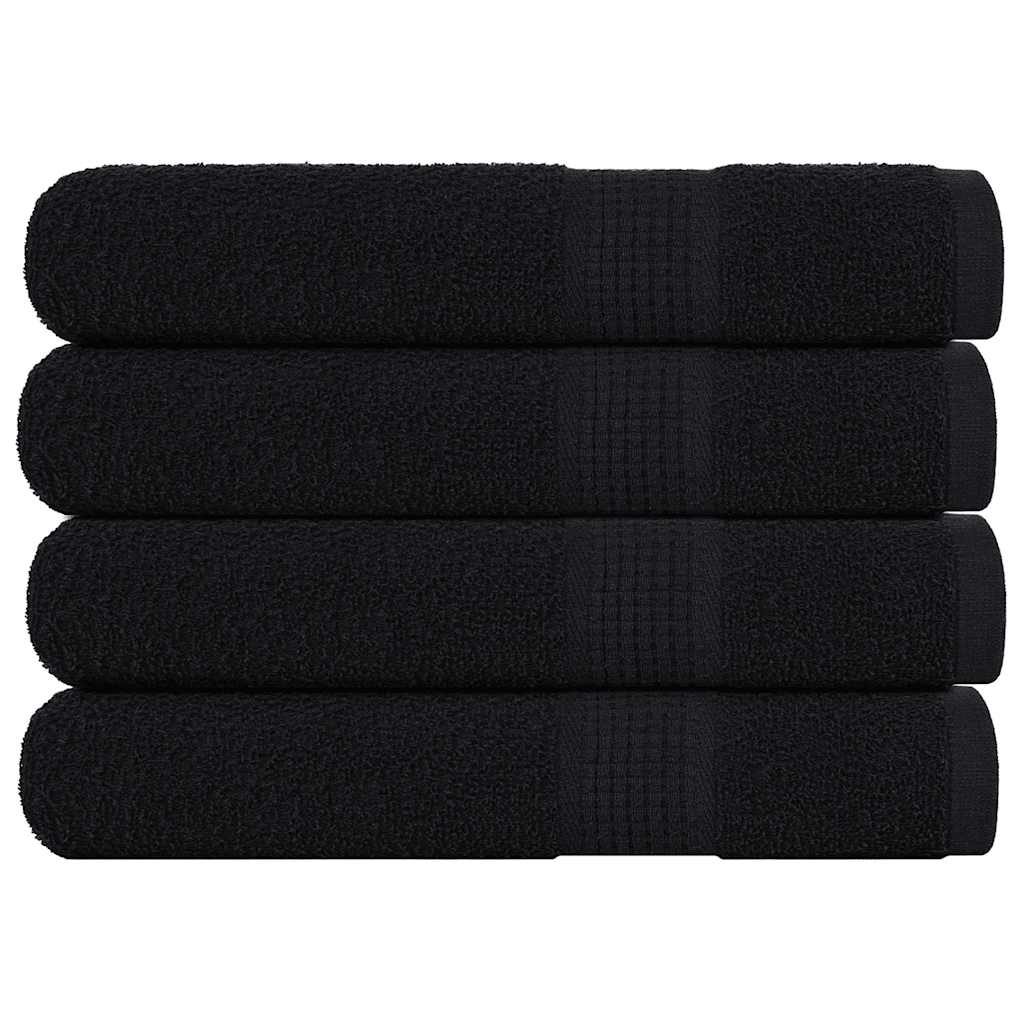 Saunatücher FROGN 4 Stk. Schwarz 80x200 cm 360 g/m²