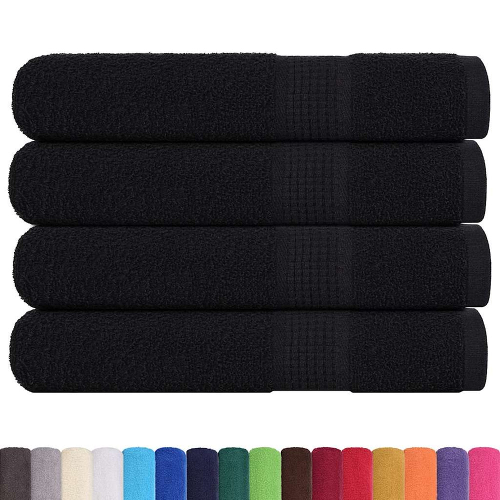 Saunatücher FROGN 4 Stk. Schwarz 80x200 cm 360 g/m²