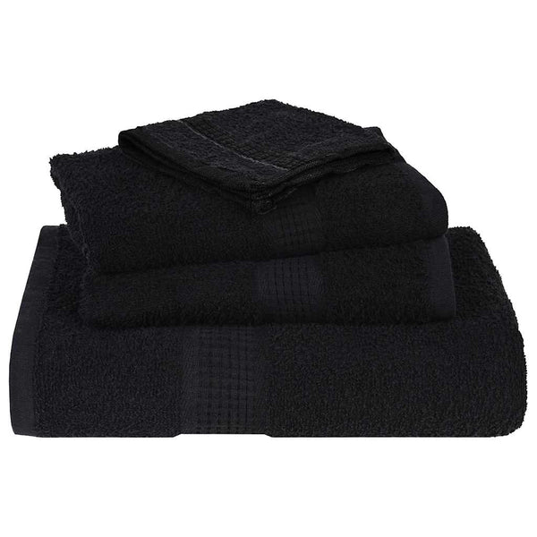 Saunatücher FROGN 4 Stk. Schwarz 80x200 cm 360 g/m²