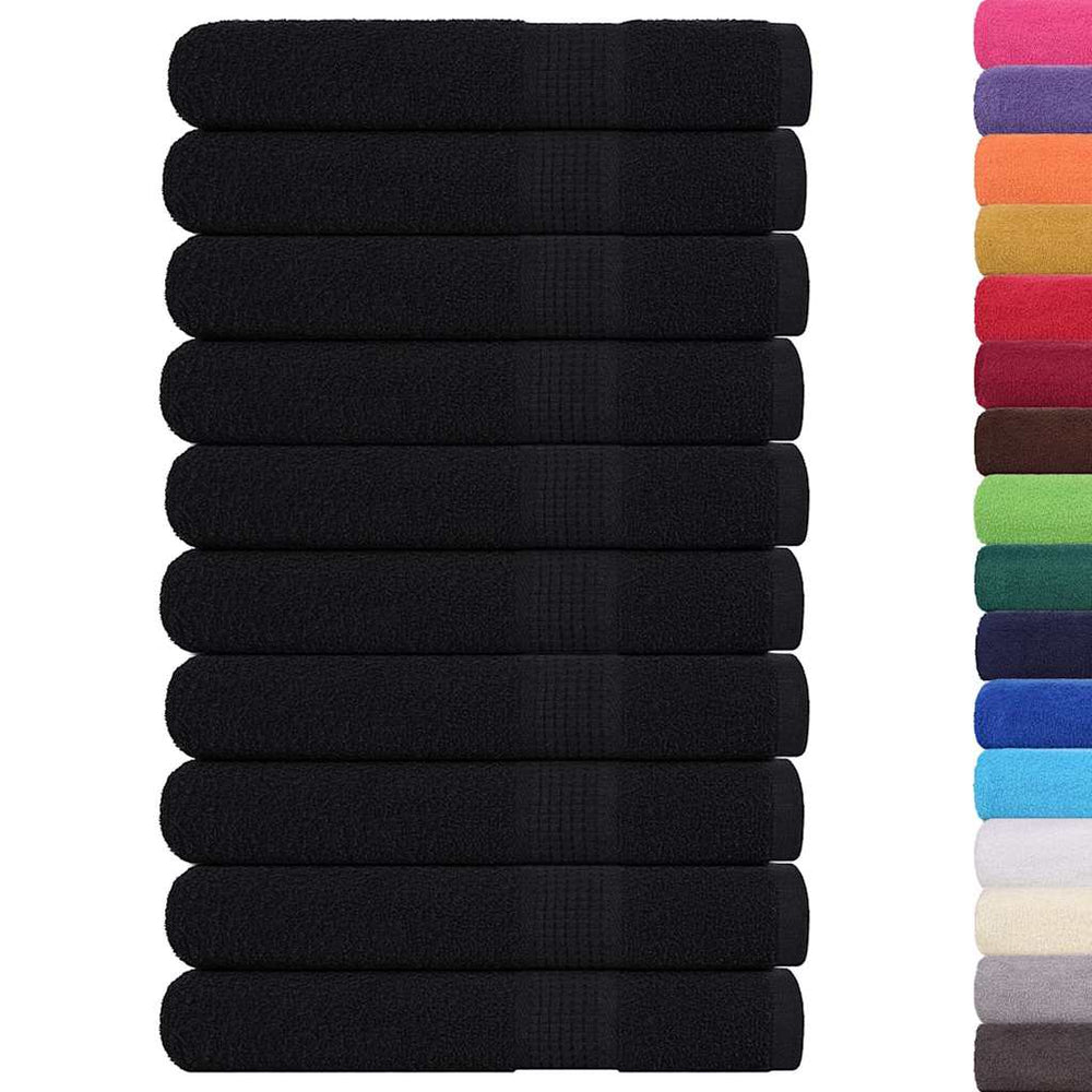 Saunatücher FROGN 10 Stk. Schwarz 80x200 cm 360 g/m²