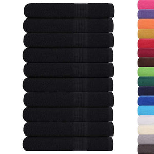 Saunatücher FROGN 10 Stk. Schwarz 80x200 cm 360 g/m²