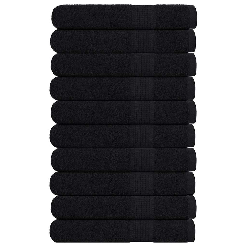 Handtücher FROGN 10 Stk. Schwarz 100x200 cm 360 g/m²