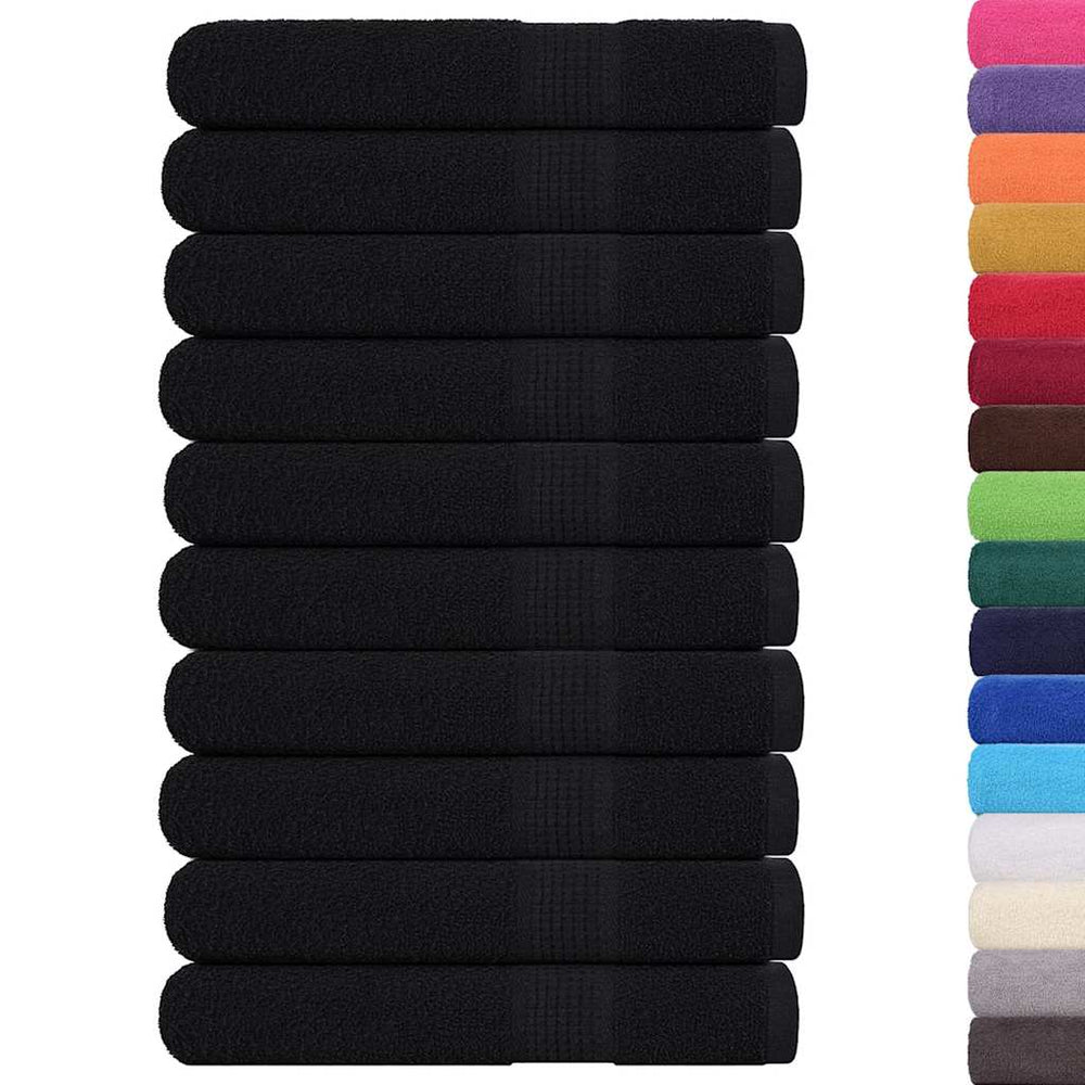 Handtücher FROGN 10 Stk. Schwarz 100x200 cm 360 g/m²