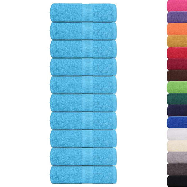 Gästetücher FROGN 10 Stk. Türkis 30x50 cm 360 g/m²