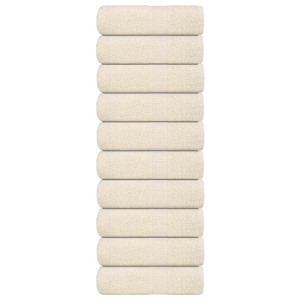Gästetücher FROGN 10 Stk. Creme 30x50 cm 360 g/m²