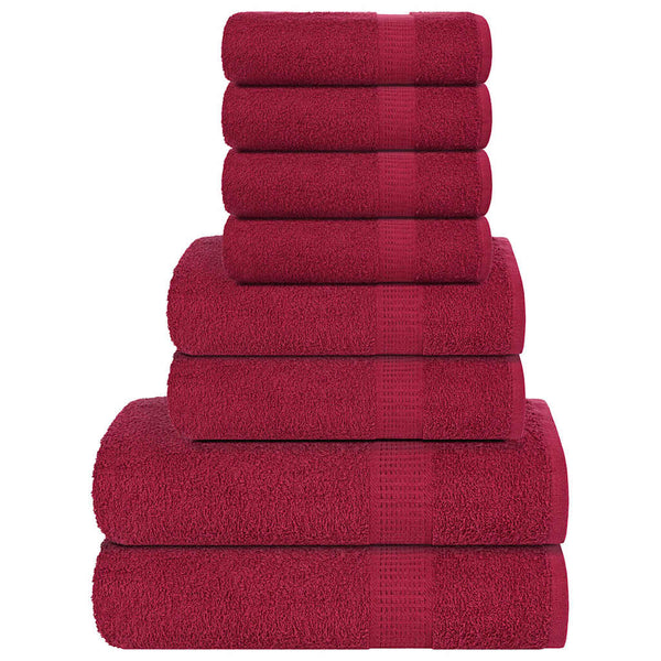 8-tlg. Handtuch-Set FROGN Bordeaux 360 g/m²