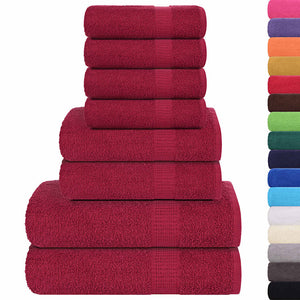 8-tlg. Handtuch-Set FROGN Bordeaux 360 g/m²