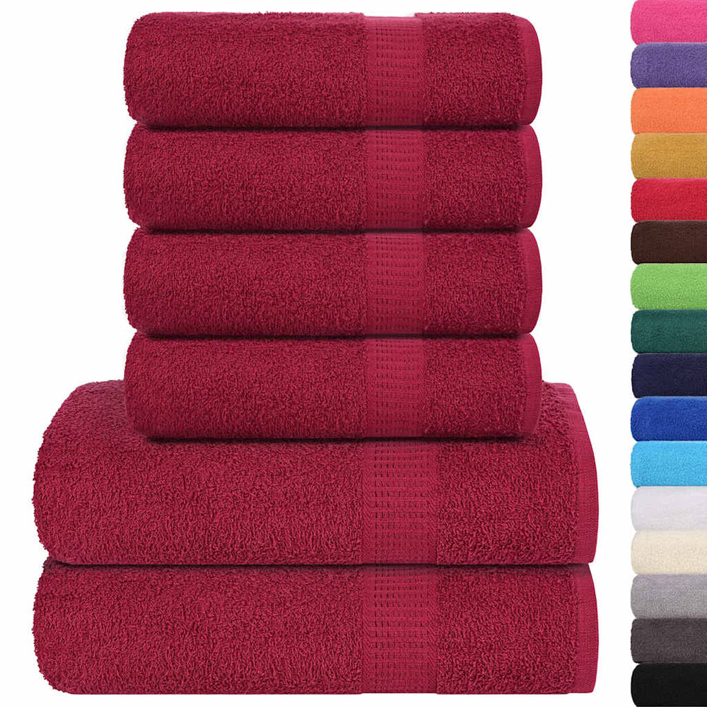 6-tlg. Handtuch-Set FROGN Bordeaux 360 g/m²