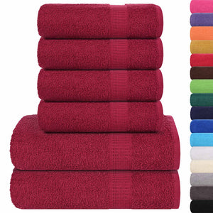 6-tlg. Handtuch-Set FROGN Bordeaux 360 g/m²