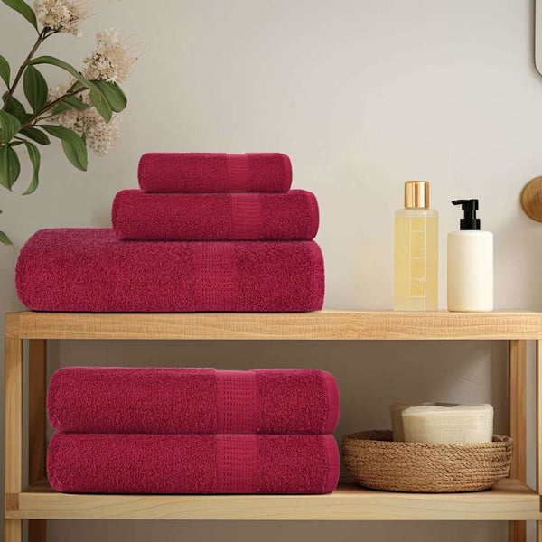 6-tlg. Handtuch-Set FROGN Bordeaux 360 g/m²