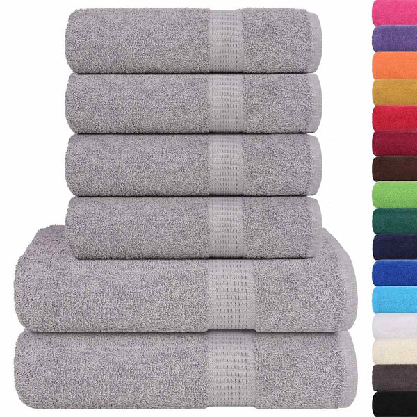 6-tlg. Handtuch-Set FROGN Grau 360 g/m²