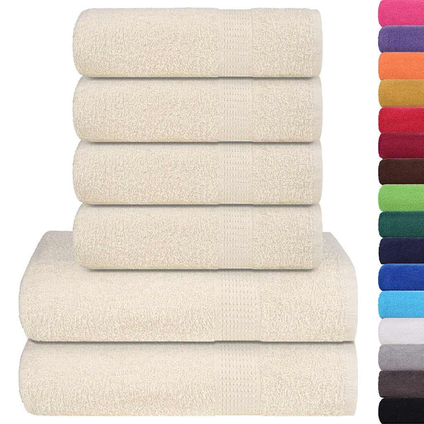 6-tlg. Handtuch-Set FROGN Creme 360 g/m²