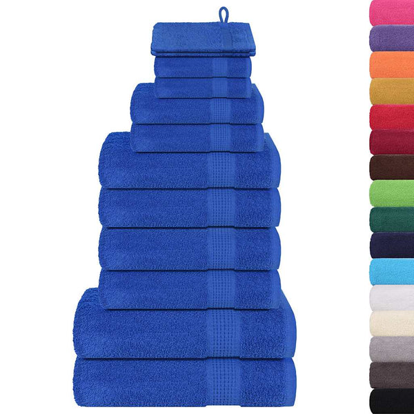 12-tlg. Handtuch-Set FROGN Blau 360 g/m²