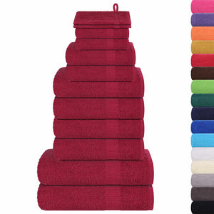 12-tlg. Handtuch-Set FROGN Bordeaux 360 g/m²