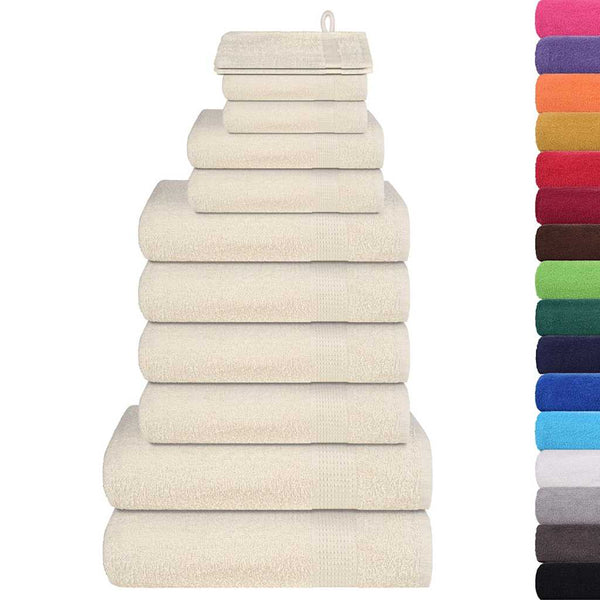 12-tlg. Handtuch-Set FROGN Creme 360 g/m²