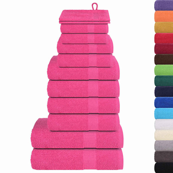 12-tlg. Handtuch-Set FROGN Rosa 360 g/m²