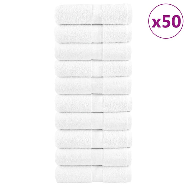 Premium Waschlappen SOLUND 50 Stk. Weiß 15x21 cm 600 g/m²