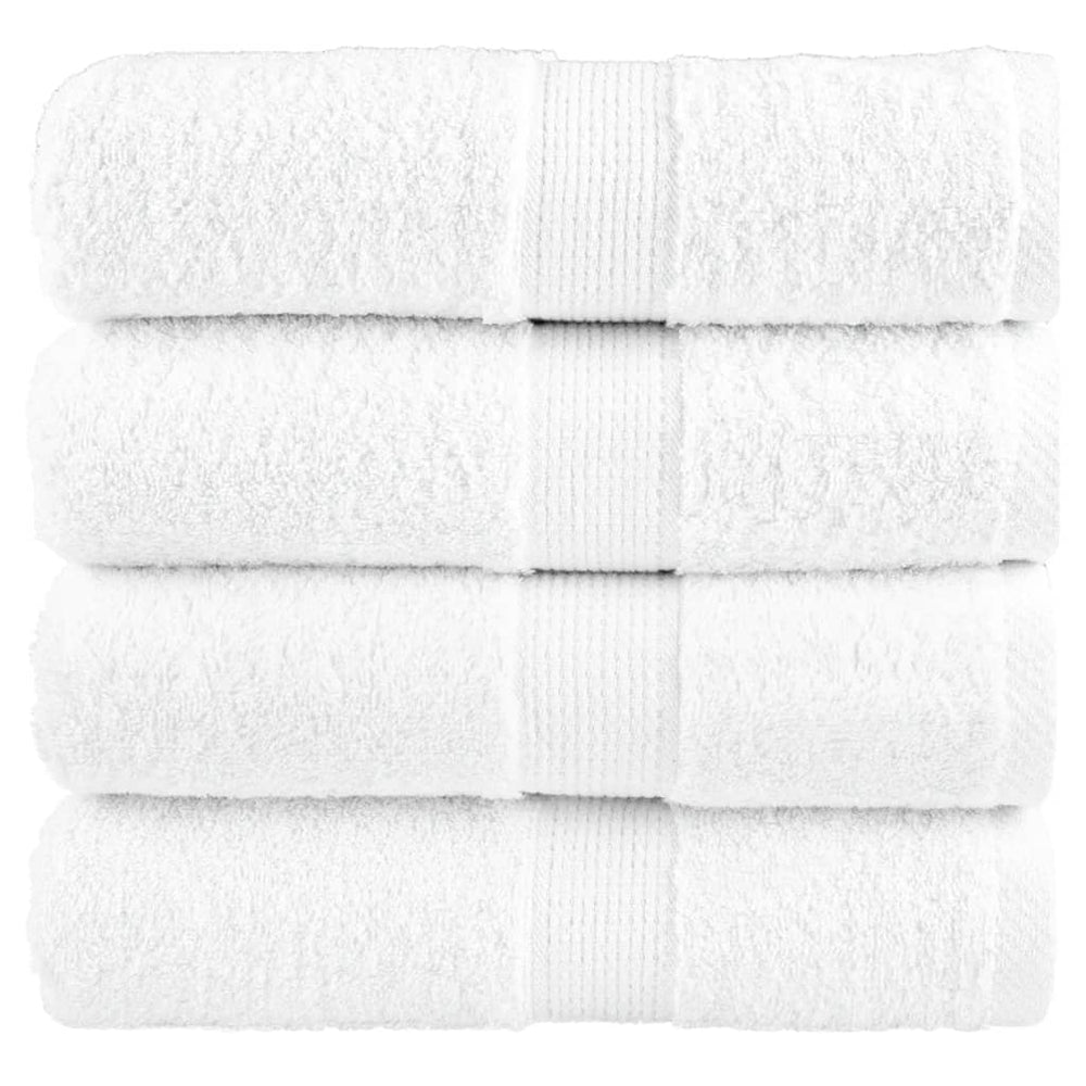 Premium Gästetücher SOLUND 4 Stk. Weiß 30x50 cm 600 g/m²