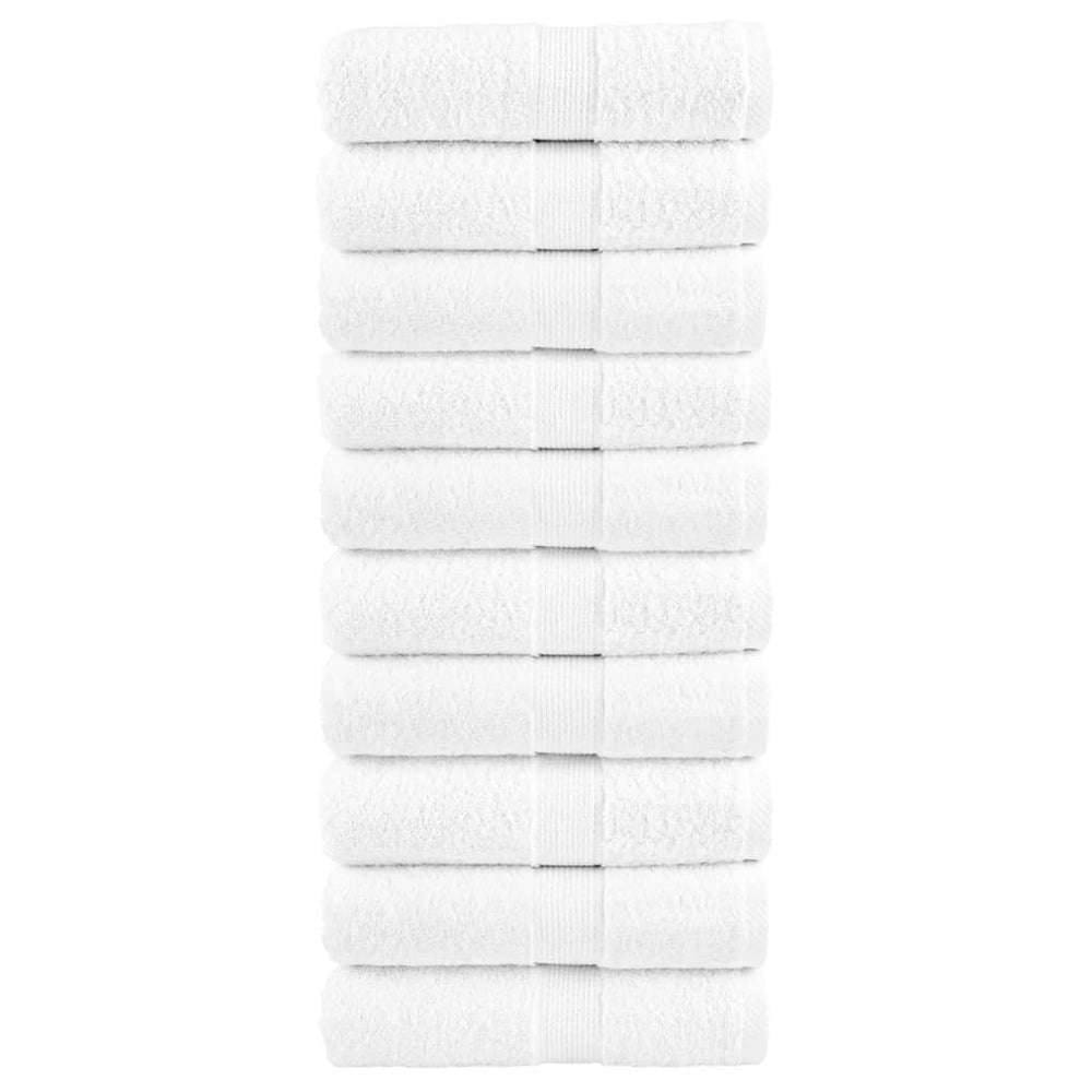 Premium Gästetücher SOLUND 10 Stk. Weiß 30x50 cm 600 g/m²