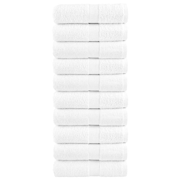 Premium Gästetücher SOLUND 10 Stk. Weiß 30x50 cm 600 g/m²