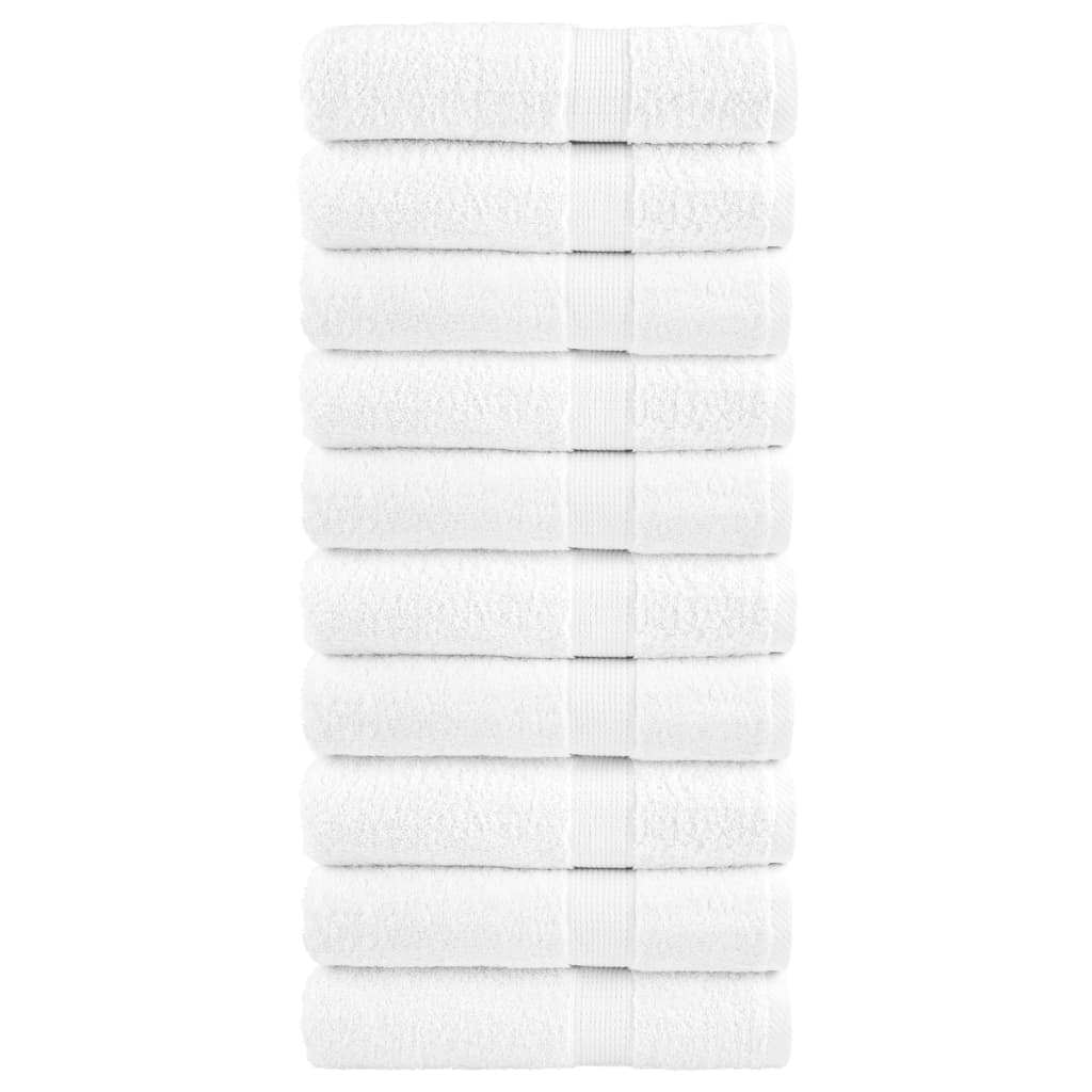 Premium Handtücher SOLUND 10 Stk. Weiß 50x100 cm 600 g/m²