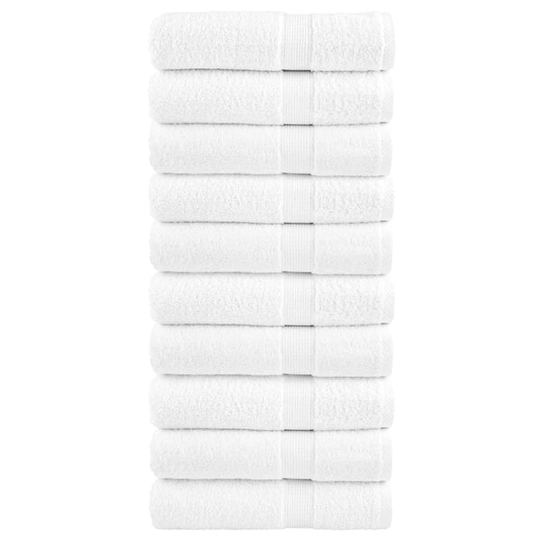 Premium Handtücher SOLUND 10 Stk. Weiß 50x100 cm 600 g/m²