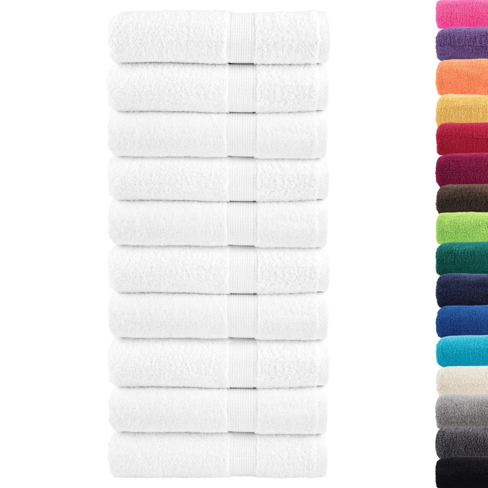 Premium Handtücher SOLUND 10 Stk. Weiß 50x100 cm 600 g/m²