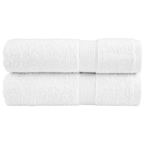Premium Duschtücher SOLUND 2 Stk. Weiß 70x140 cm 600 g/m²